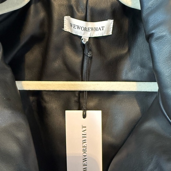 Faux Shearling Jacket with Black Accents - Picture 4 of 4